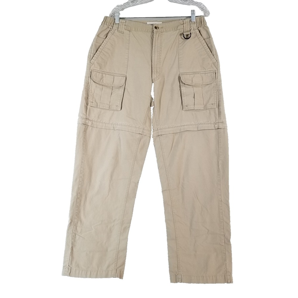 Roundtree & Yorke Pants Mens 36x32 Convertible Cargo Hiking Outdoor Zip Off